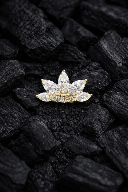Diamond Gold Queen Lotus Dermal Top