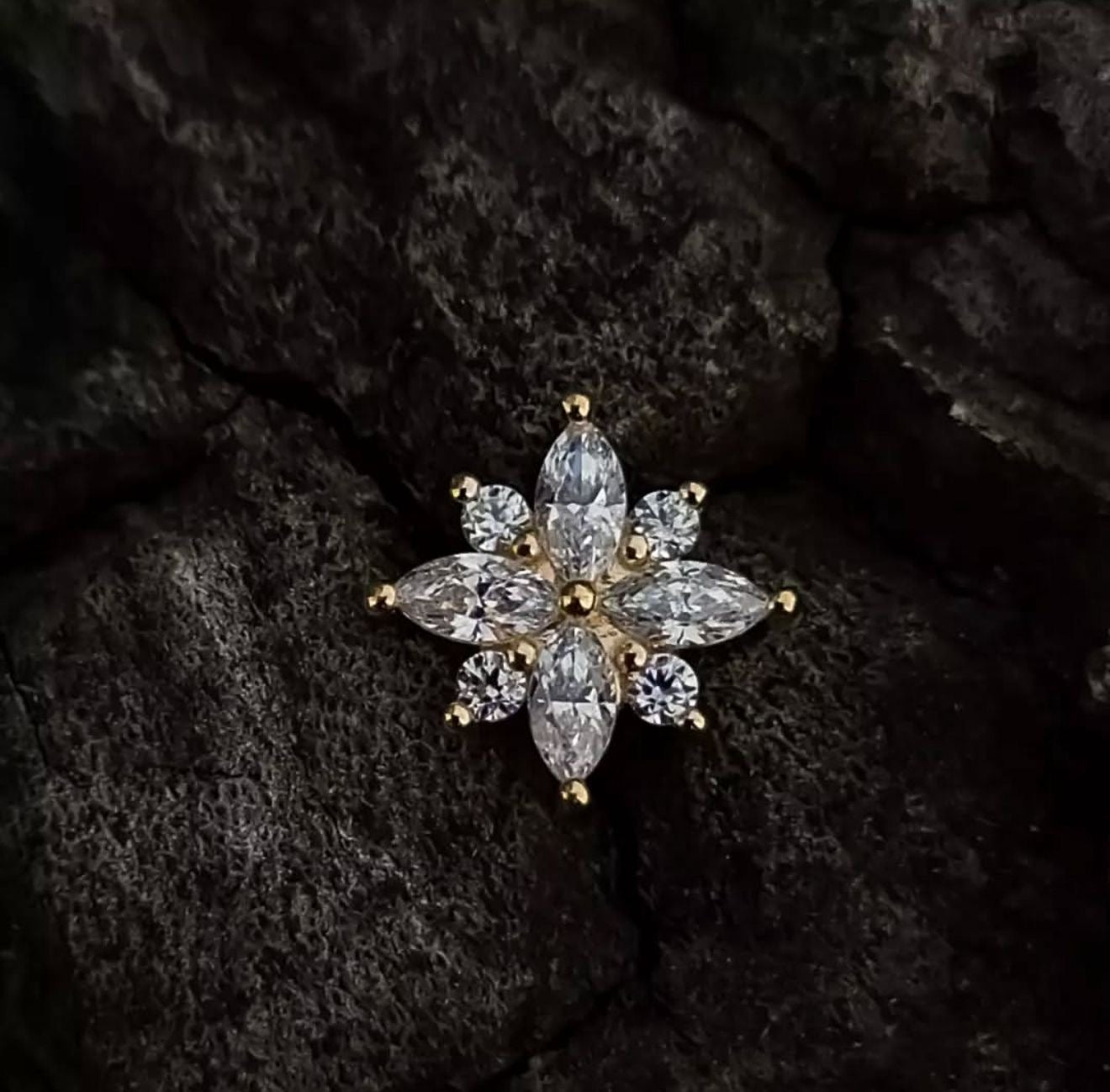 Gold Stellata Cluster Dermal Top