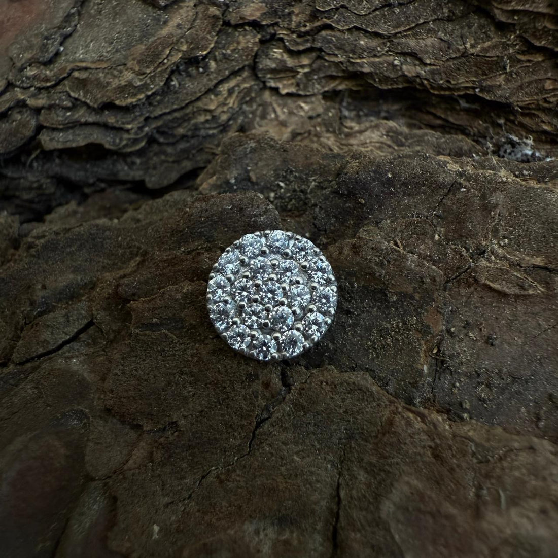 White Gold Guilded Mosaic Dermal Top