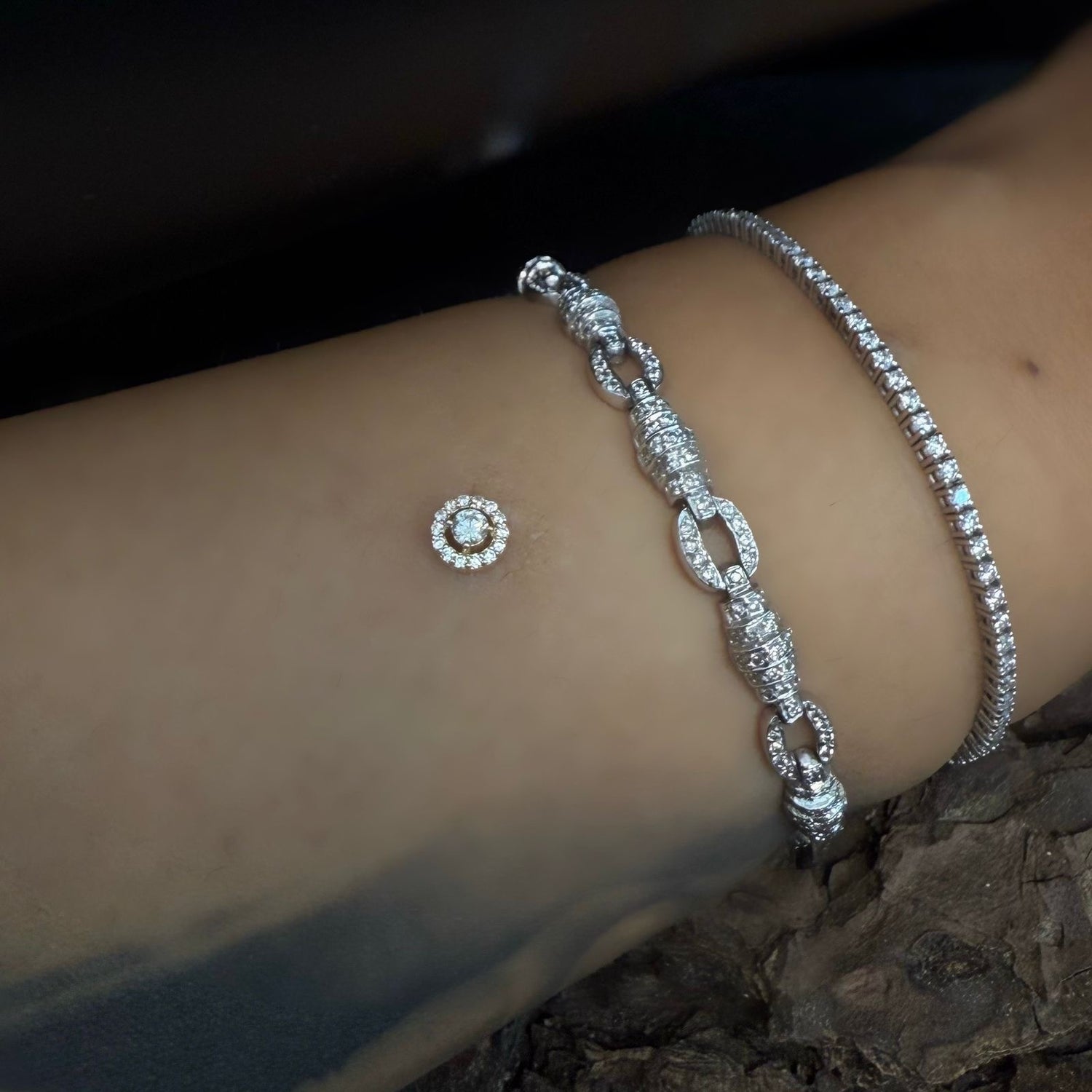 Gold Lunar Halo Dermal Top