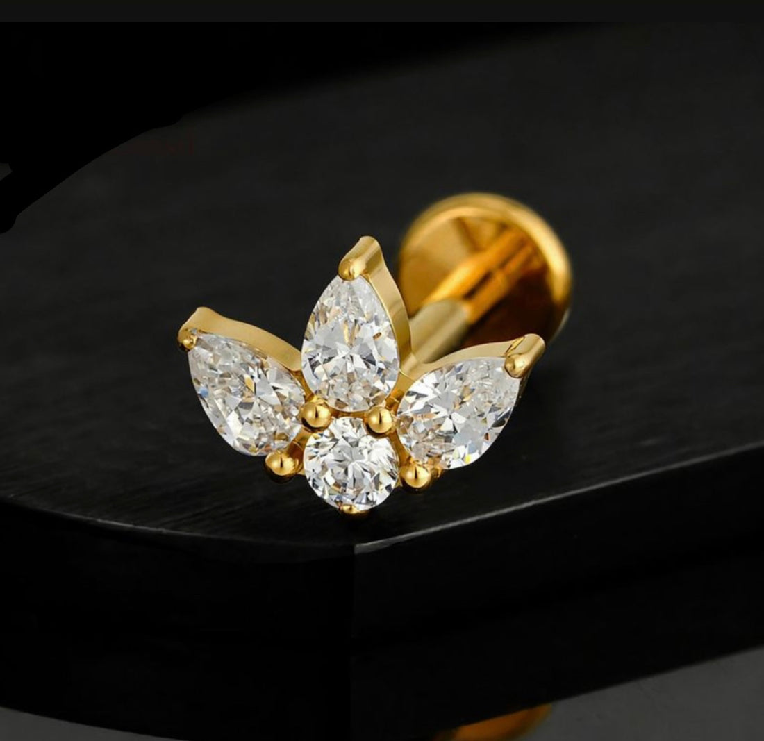 Lotus Titanium Earring