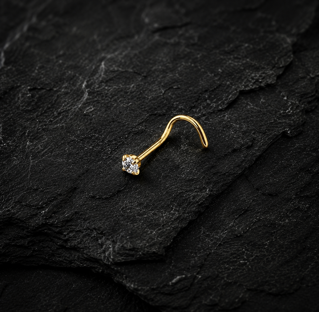 Diamond Gold Nose Stud
