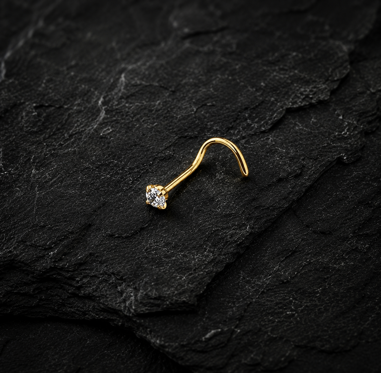 Diamond Gold Nose Stud
