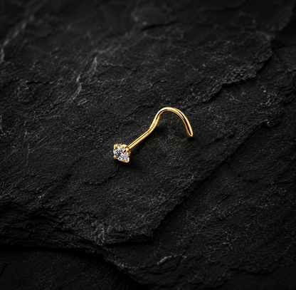 Diamond Gold Nose Stud