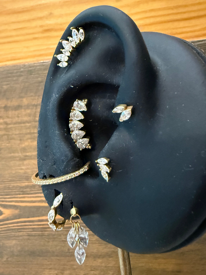 White Gold Icicle Earring