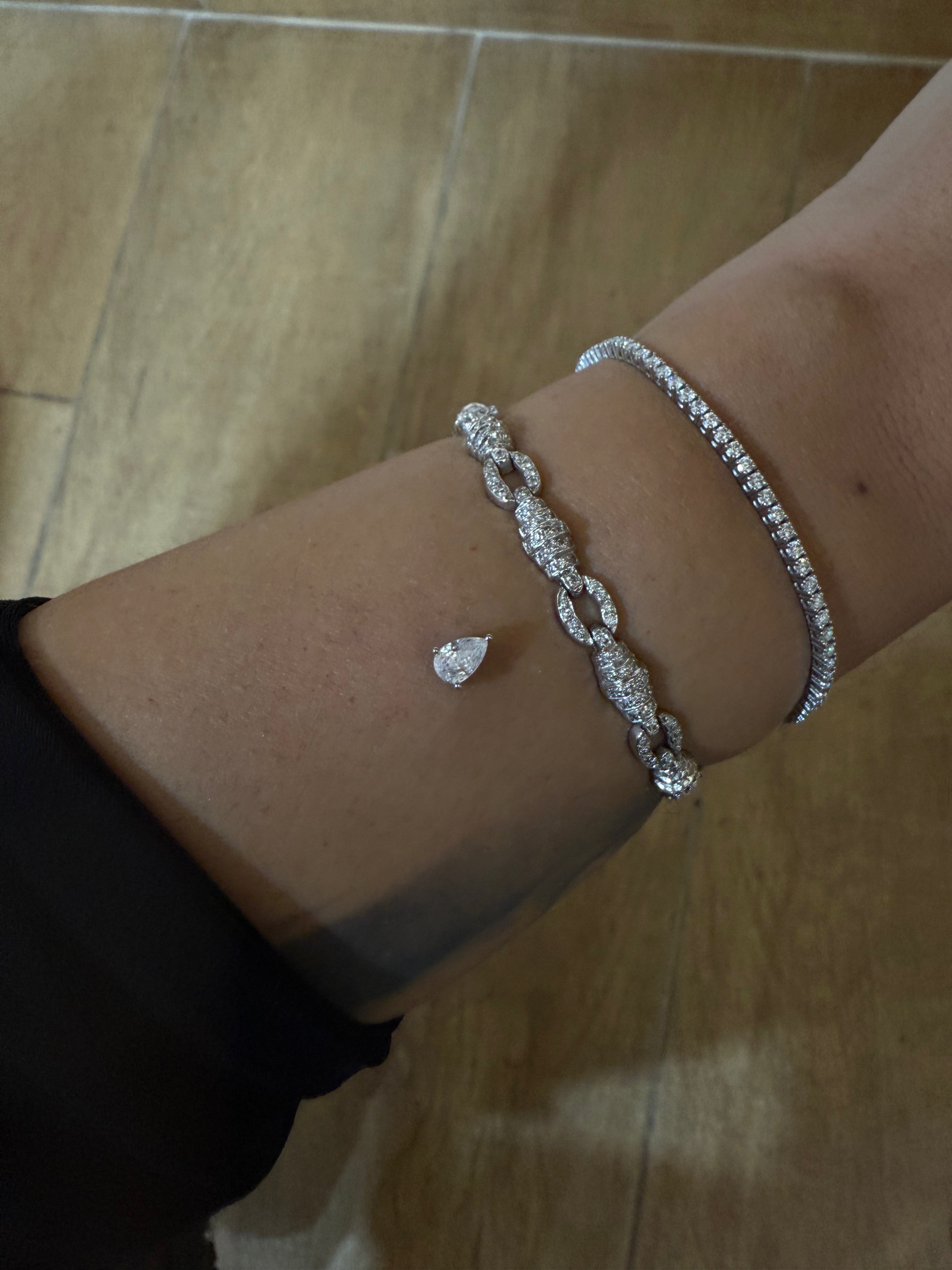 White Gold Teardrop Dermal Top