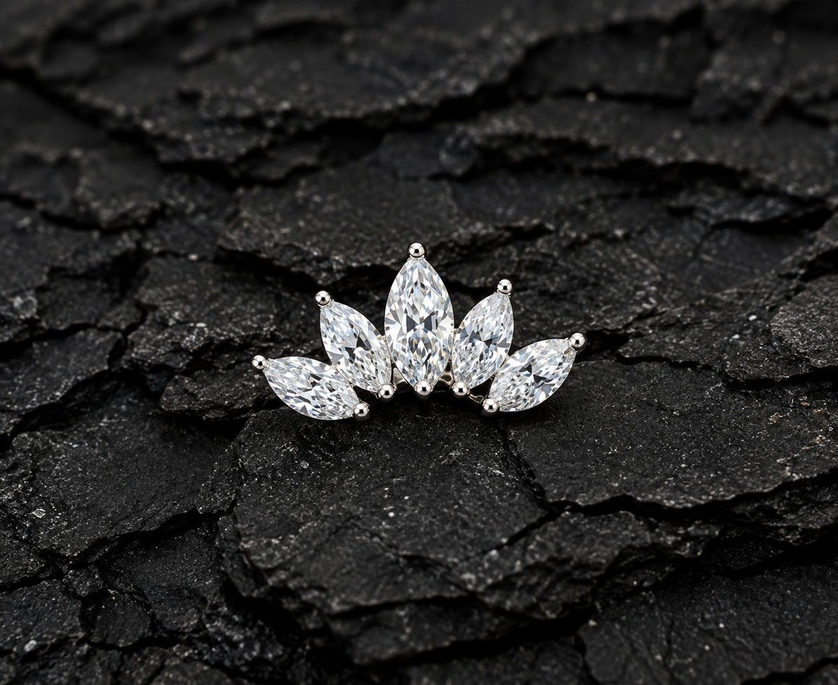 Diamond White Gold Lotus Crown
