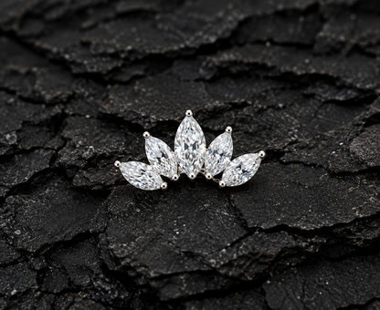 Diamond White Gold Lotus Crown