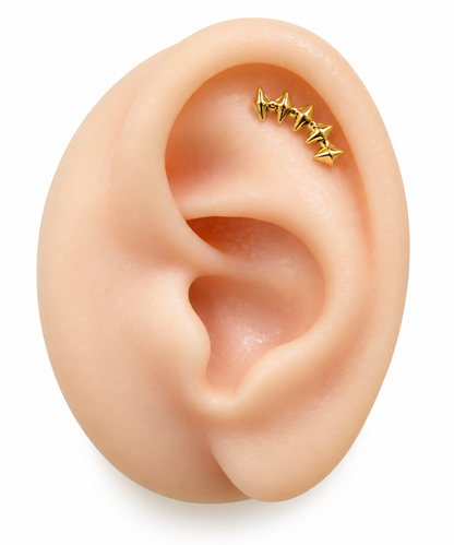 Edgy Squares Titanium Earring