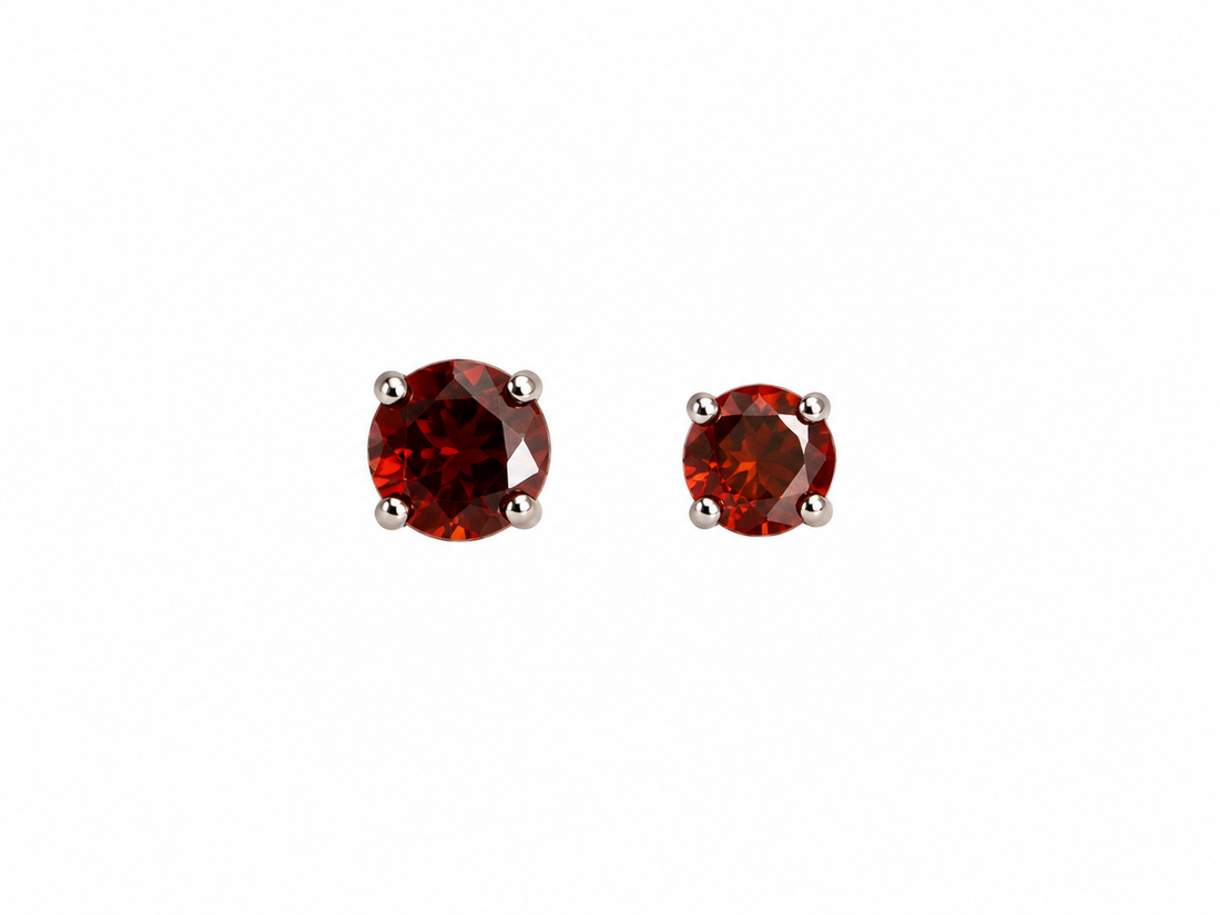 Ruby Red Titanium Studs