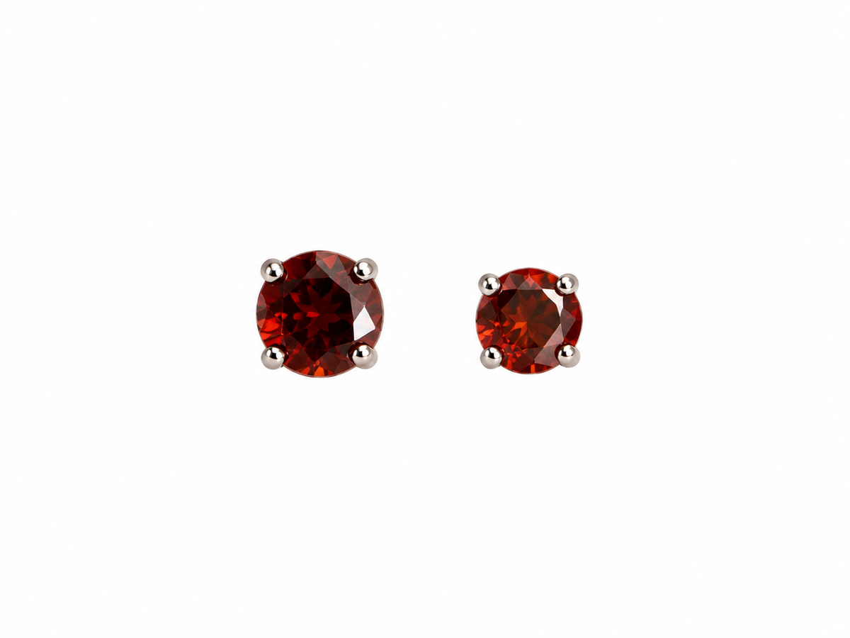 Ruby Red Titanium Studs