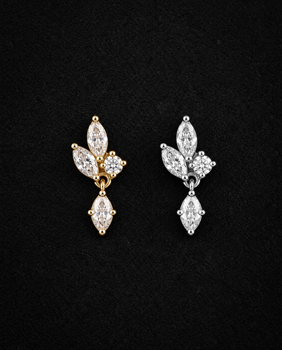 Tiny Elara Drop 18K Solid Gold Earring