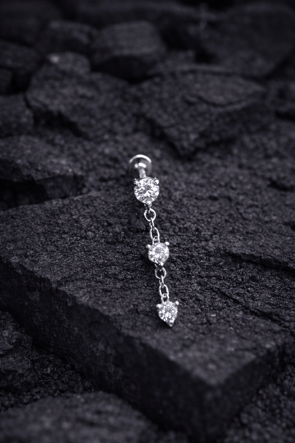 White Gold Dewfall Earring