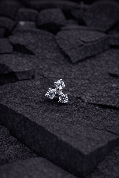 White Gold Tiny Trinity