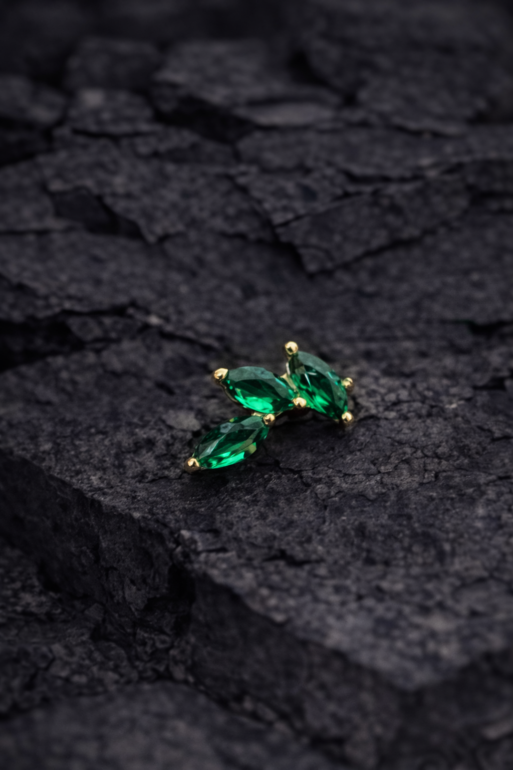 Gold Green Marquise