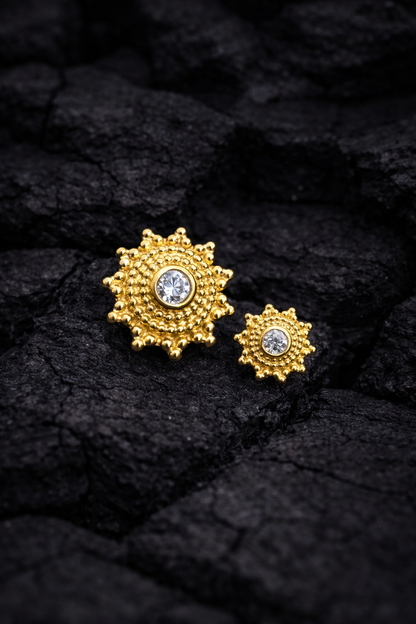 Gold Solstice Drop Dermal Top