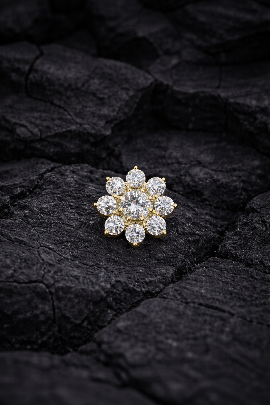 Gold Sunlit Bloom Dermal Top