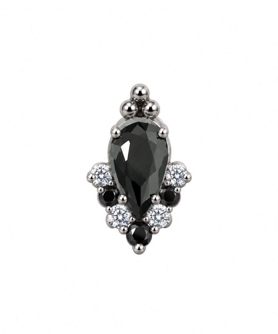 Titanium Midnight Orchid Earring