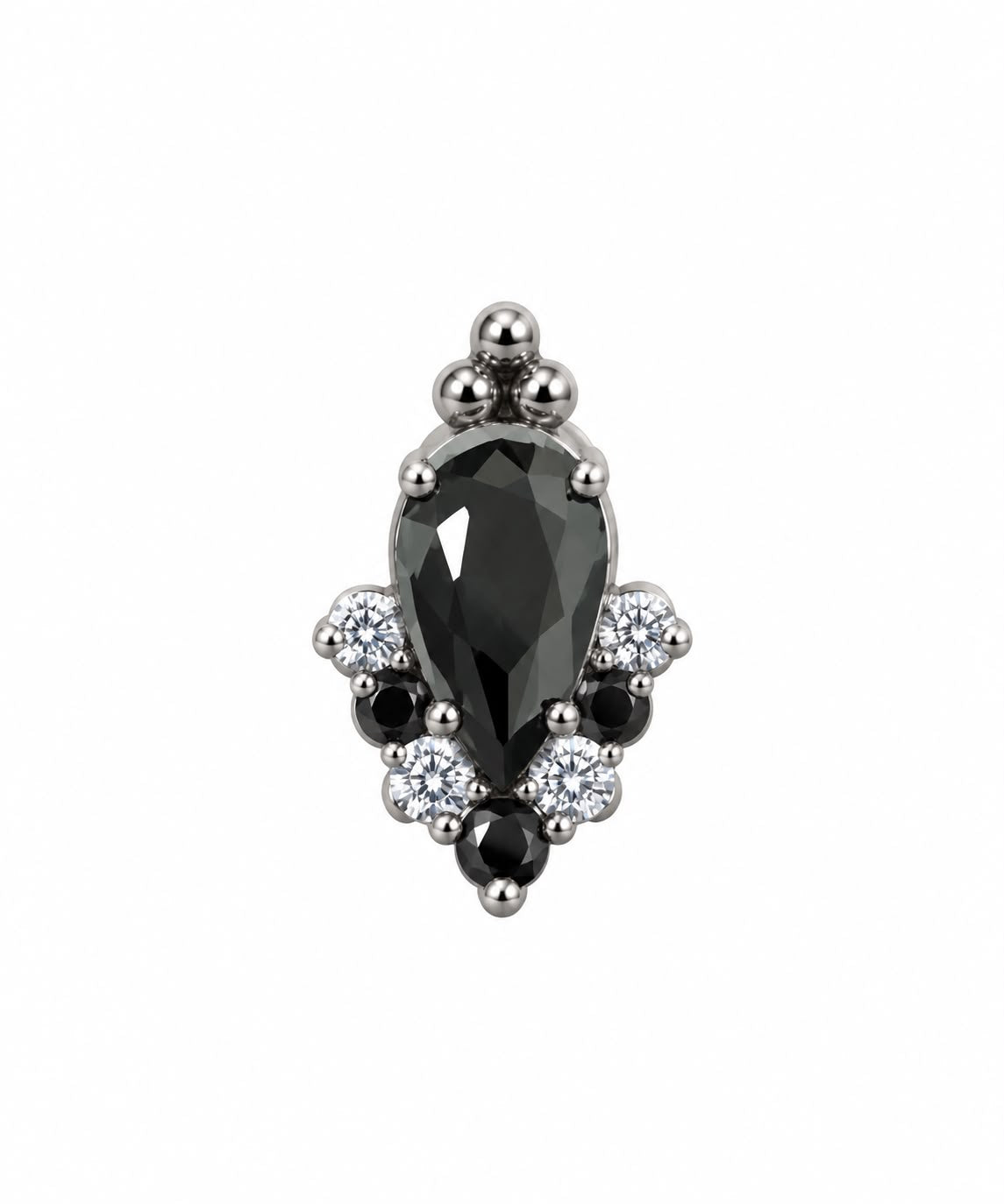 Titanium Midnight Orchid Earring
