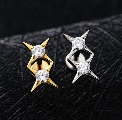 Titanium Barbed Spark Earring