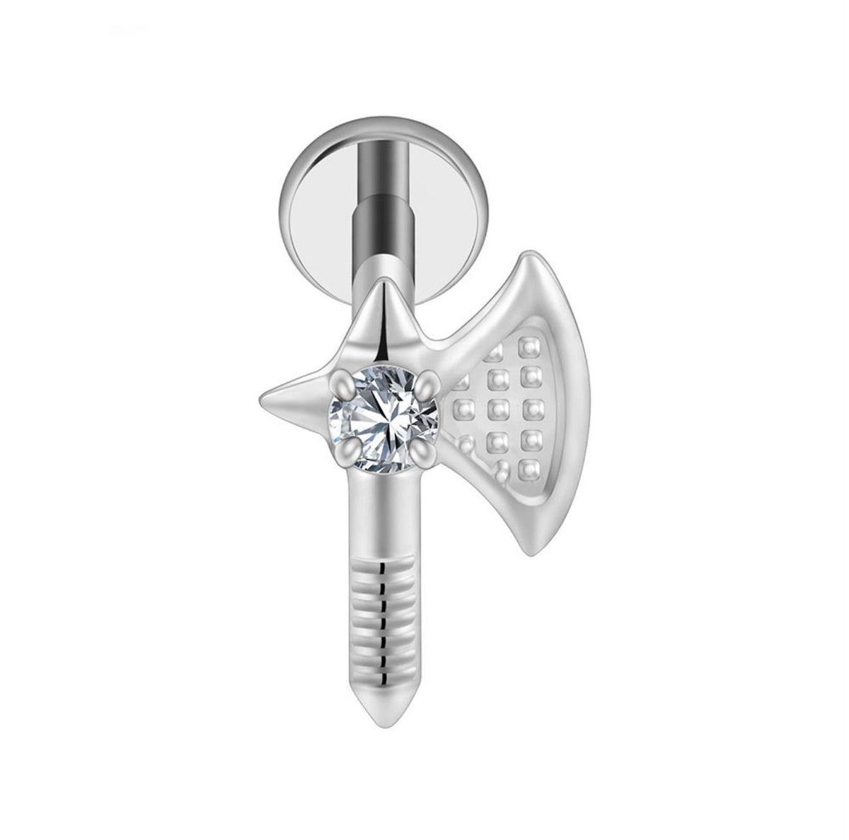 Titanium Axeblade Earring