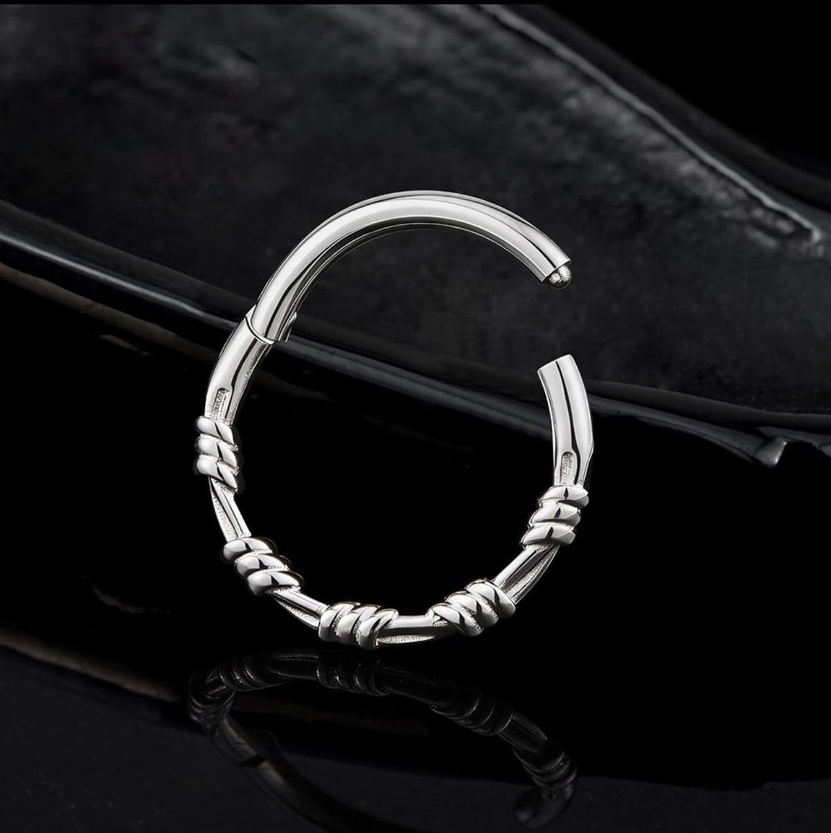 Titanium Twisted Rope Hoop