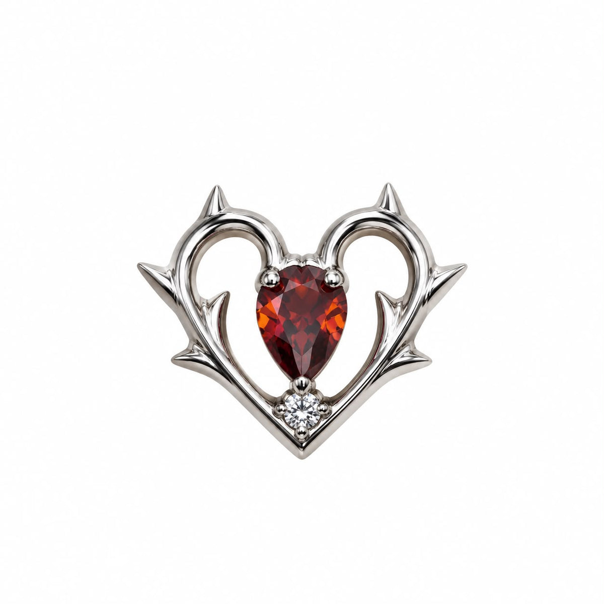 Titanium Vampire Heart Earring